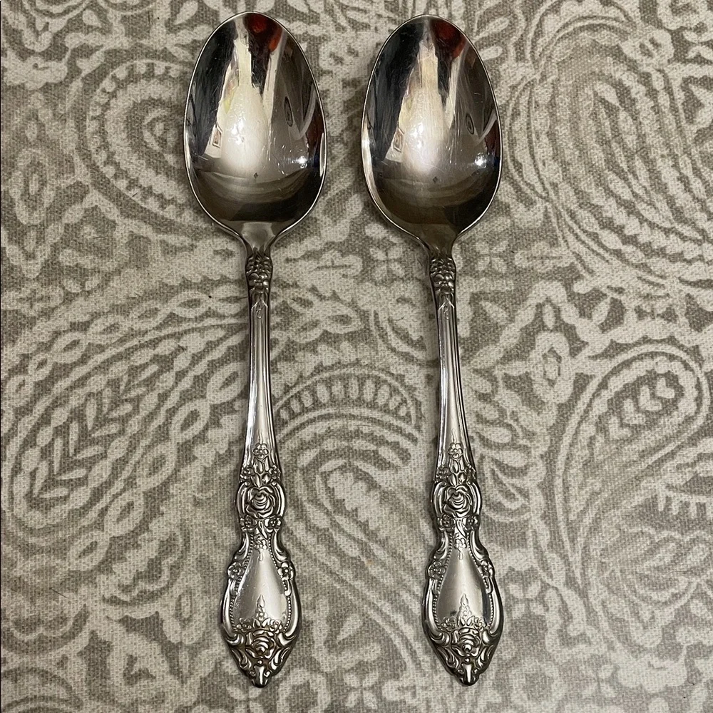 Vintage OCO stainless by Oneida‎ USA 2 table Spoon Set